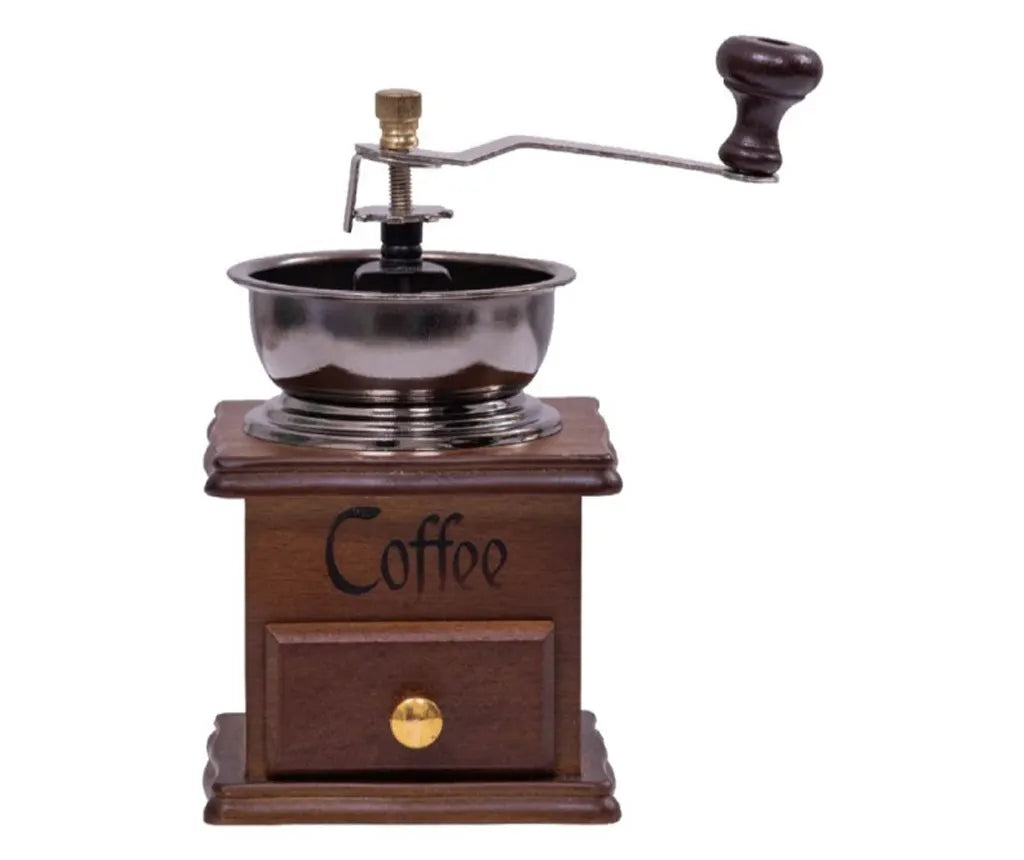 Rasnita de cafea Rosberg R51172M, Manual, Mecanism ceramic, Corp din metal si lemn