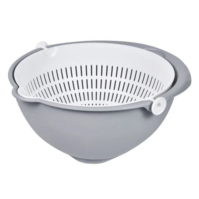 Bol rotativ cu strecuratoare,plastic,gri,26x12 cm