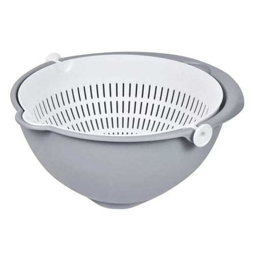 Bol rotativ cu strecuratoare,plastic,gri,26x12 cm